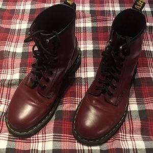 Doc Marten AirWair Oxblood 1460 Leather Boots Unisex Men's 8 Women's 9 Eur 41.